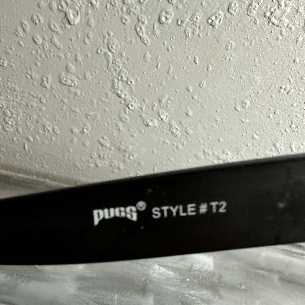Pugs style T2 sunglasses square black faded to clear polarized - Picture 5 of 7